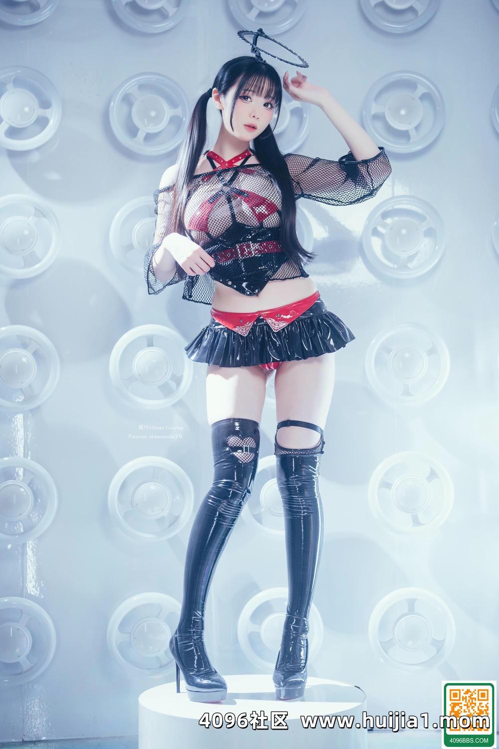【網路收集系列】霜月shimo - 2025年9月訂閱 賽博黑天使 Cyber Black Angel【20P】