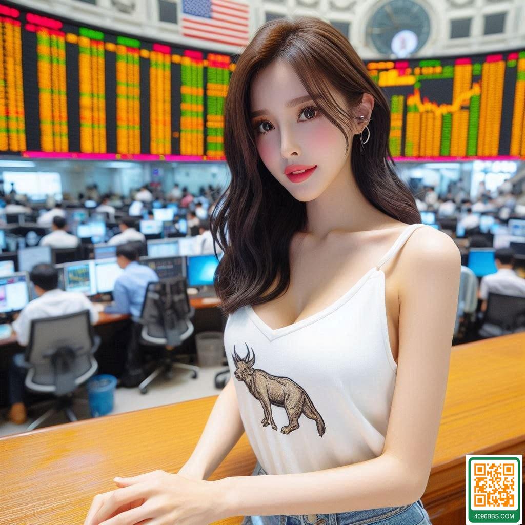 妹子看著股市崩跌的各種反應